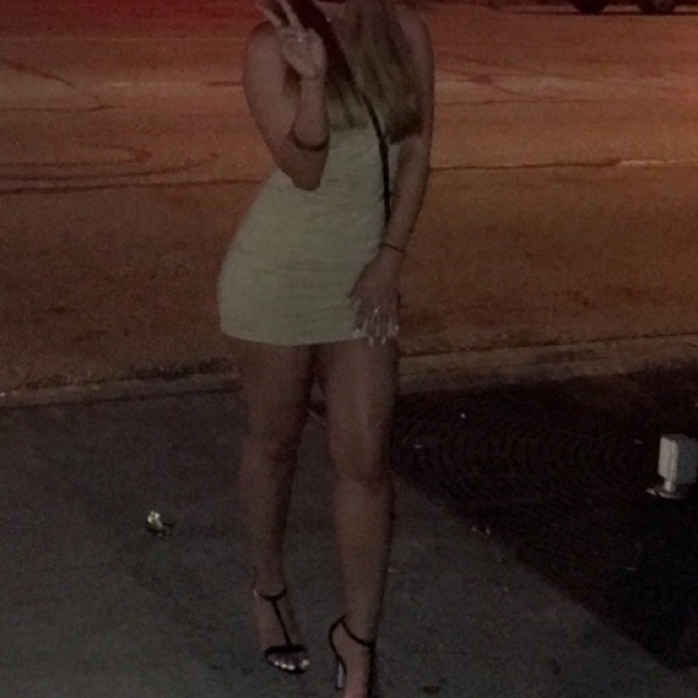 Nude spaghetti strap dress